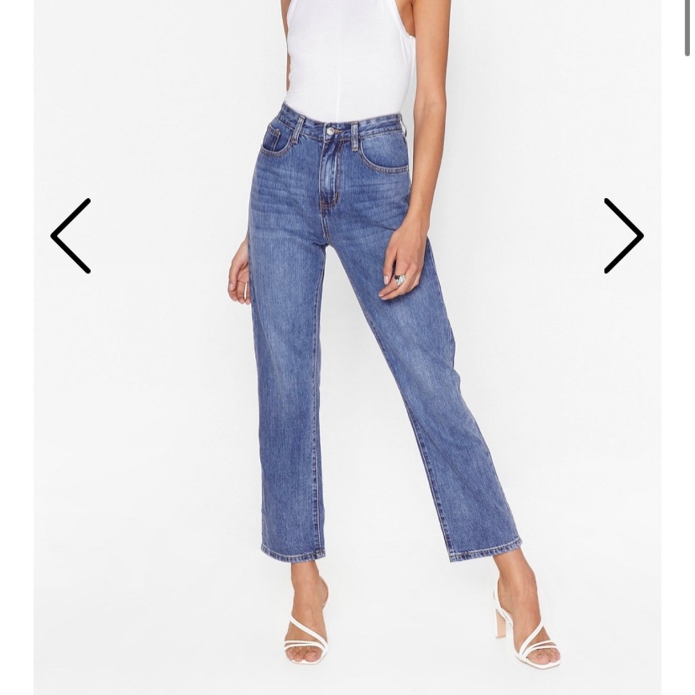 Nasty Gal mom jeans - tagged, cut raw hem